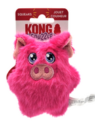 Front packaging of KONG Snuzzles Mini Pig Plush Dog Toy pink