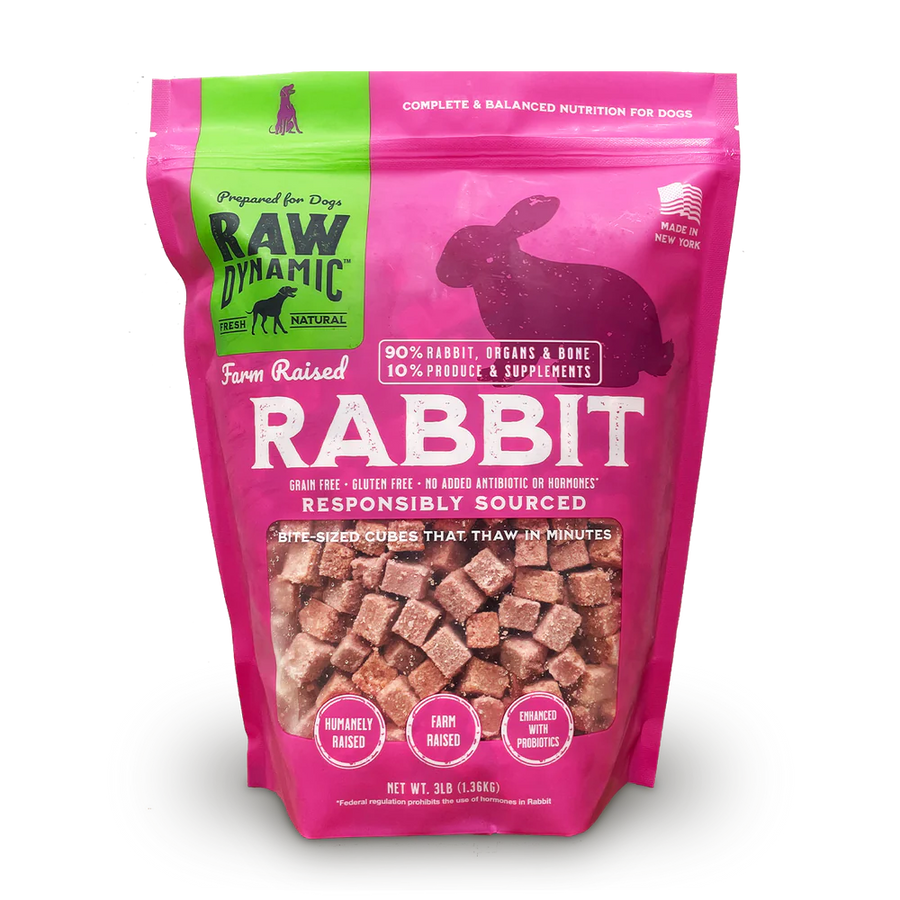 Raw Dynamic Frozen Rabbit Dog Food