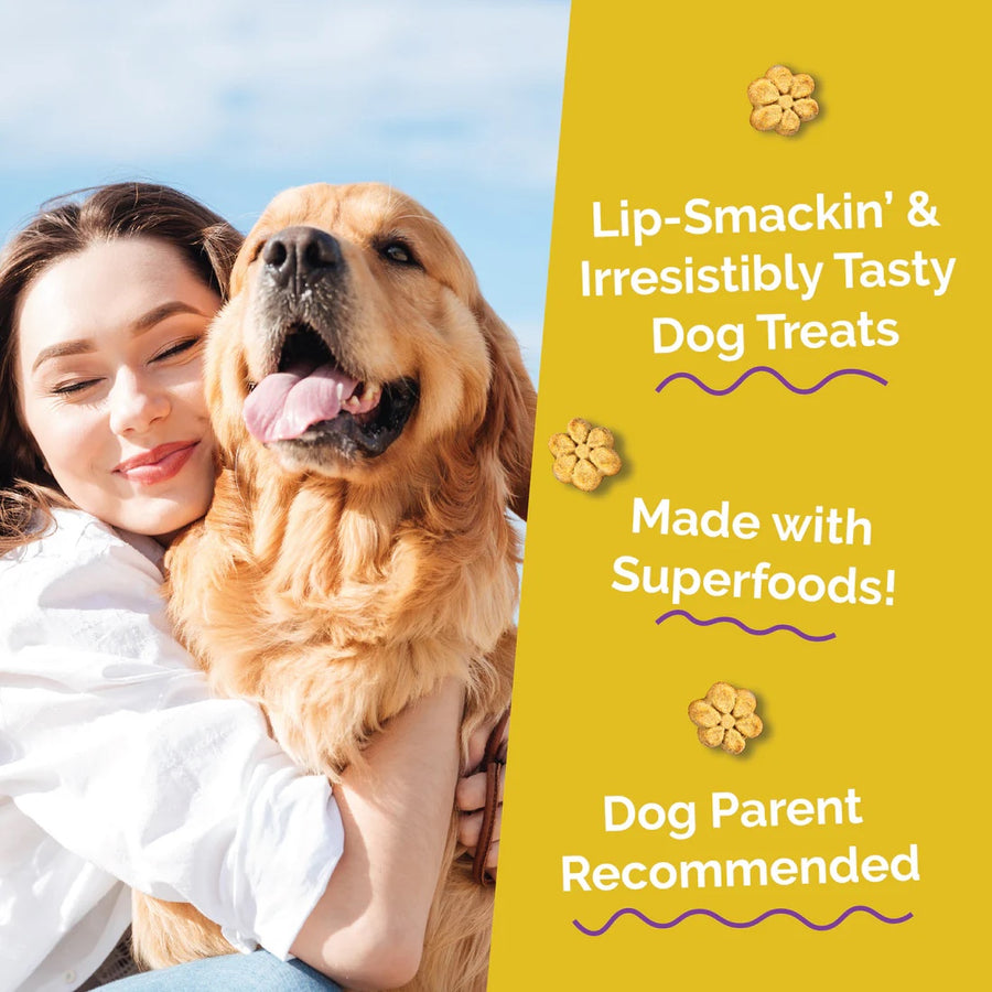 *Lip-smackin' & Irresistibly Tasty Dog Treats
*Made with Superfoods!
*Dog Parent Recommended
