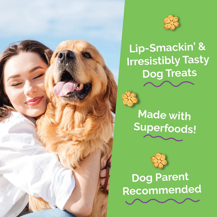 *Lip-Smackin' & Irresistibly Tasty Dog Treats
*Made with Superfoods!
*Dog Parent Recommended