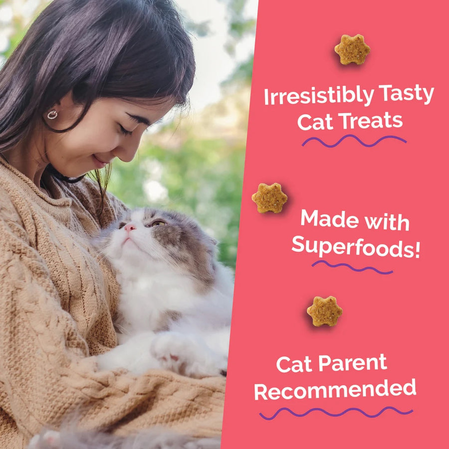*Irresistibly Tasty Cat Treats
*Made with Superfoods
*Cat Parent Recommended