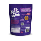 Fruitables Crunchy Cat Treats Salmon with Cranberry back of bag.
