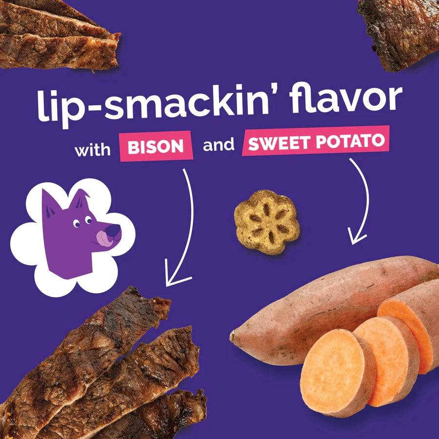 Lip-smackin' flavor with Bison and Sweet Potato.