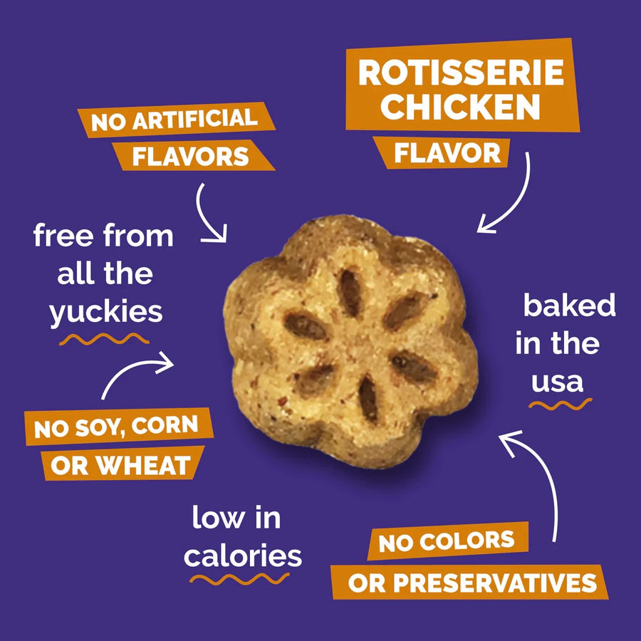 *No Artificial Flavors
*Rotisserie Chicken Flavor
*No Soy, Corn or Wheat
*No Colors or Preservatives