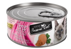 Front can of Fussie Cat Dining Mousse Sardines with Pumpkin in Gravy Cat Food 2.47oz