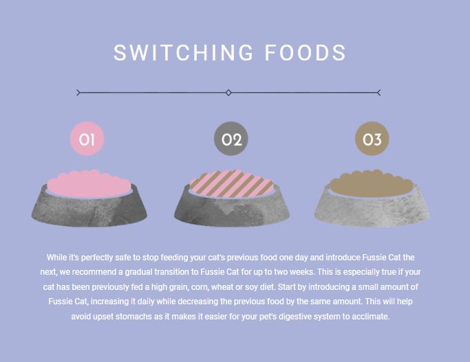 Fussie Cat Fine Dining Pate Mackerel Cat Food Can 80g, Switching Foods Recommendation