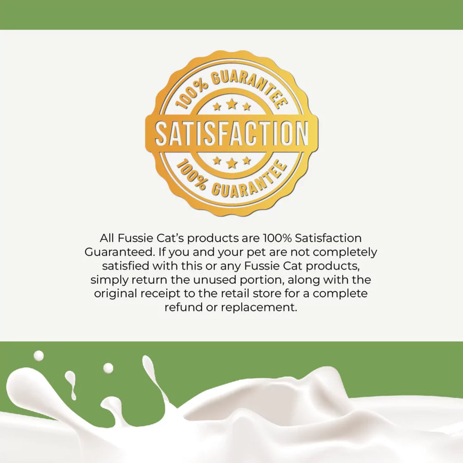 100% Guarantee Satisfaction of Fussie Cat Puree Chicken & Duck in Goat Milk Puree Cat Treat
