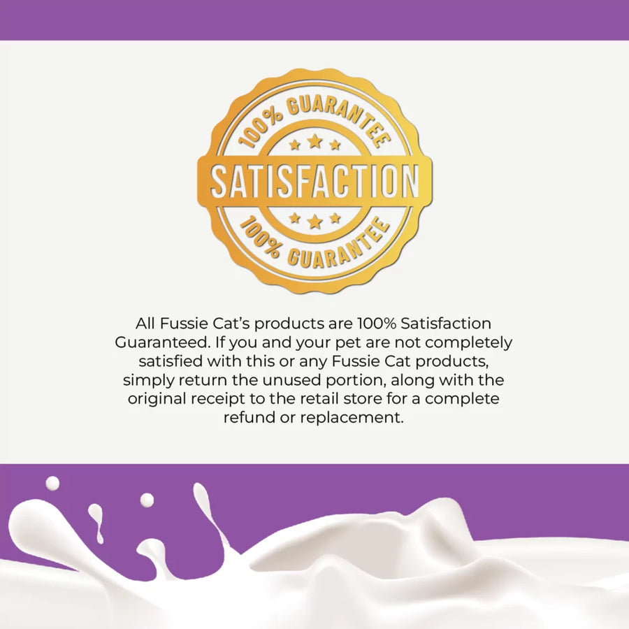 100% Guarantee Satisfaction for Fussie Cat Puree Tuna & Chicken in Goat Milk Puree Cat Treat