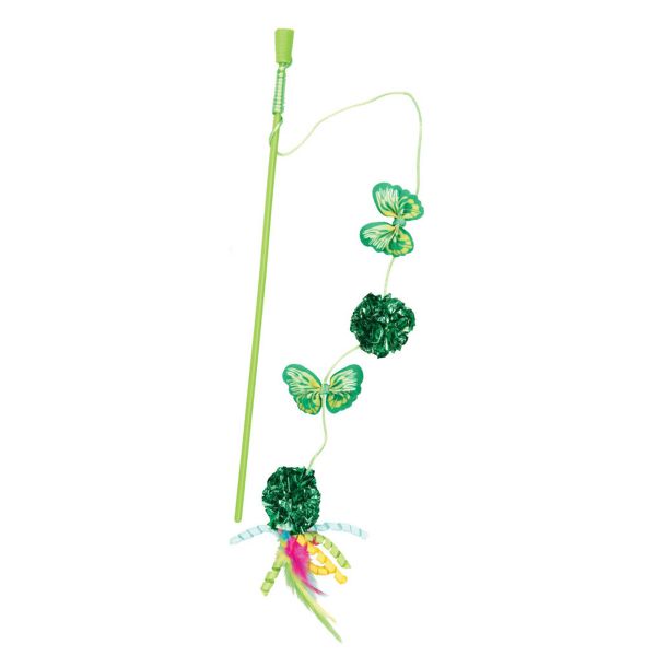 Spot Butterfly & Mylar Wand Cat Toy, Assorted Colors