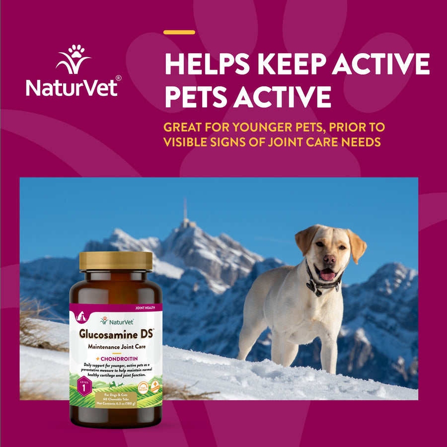 NaturVet Glucosamine DS Level 1 Chewable Tablets