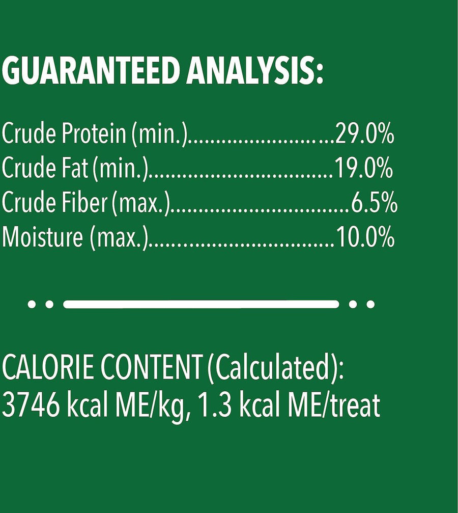 Greenies SmartBites Healthy Indoor Chicken Flavor Cat Treats Guaranteed Analysis and Calorie Content