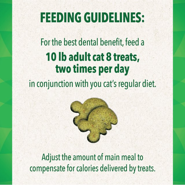 Greenies Succulent Shrimp Dental Cat Treats Feeding Guidelines