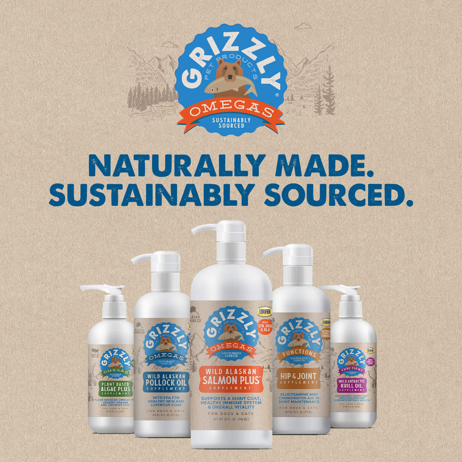 Naturally made, sustainably sourced Grizzly Pet Product