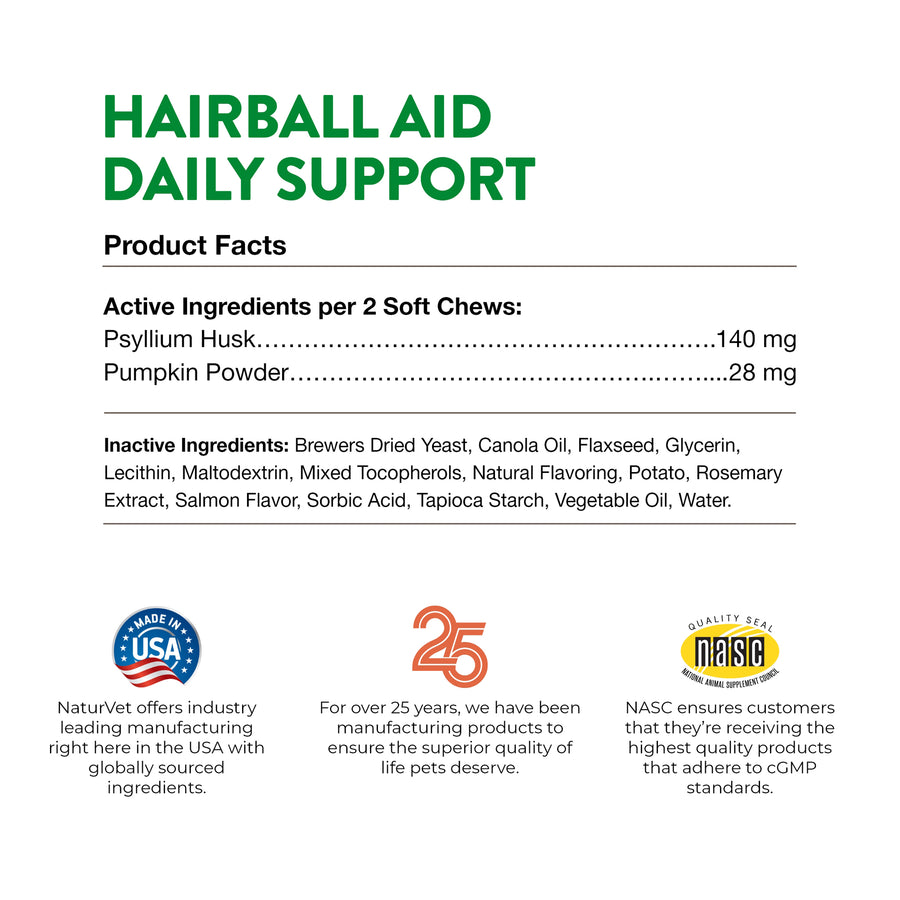 NaturVet Hairball Aid Chews