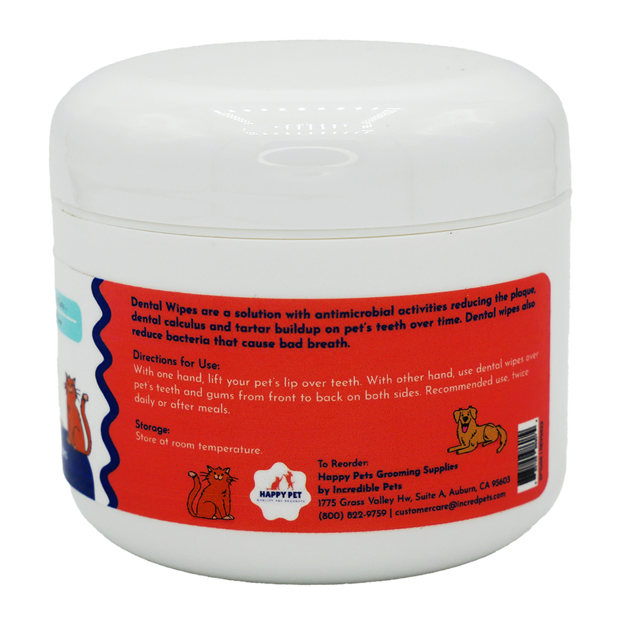 Happy Pet Dental Wipes for Dogs & Cats