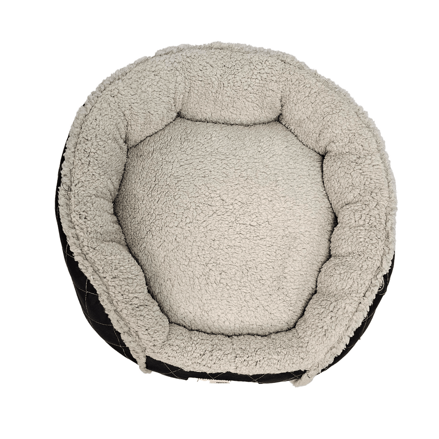 Happy Tails Microsuede Gusset Cuddler Dog Bed, 24" x 20"