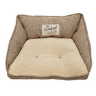 Happy Tails Shabby Chic Mini Sofa Dog Bed, 20" x 14" Tan Color