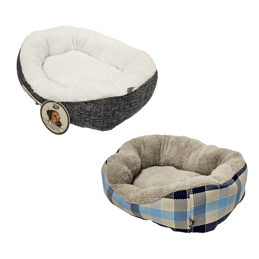 Happy Tails Donut Cuddler Dog Bed, 21" x 17"