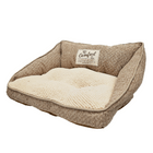 Happy Tails Shabby Chic Mini Sofa Dog Bed, 20" x 14" Tan Colored
