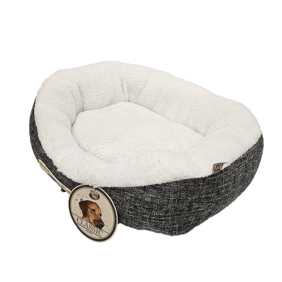 Front  View of Happy Tails Donut Cuddler Dog Bed, 21" x 17"