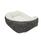 Linen Happy Tails Donut Cuddler Dog Bed, 21" x 17" inches