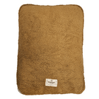 Tan Colored Happy Tails Microsuede Gusset Dog Bed, 40" x 30"