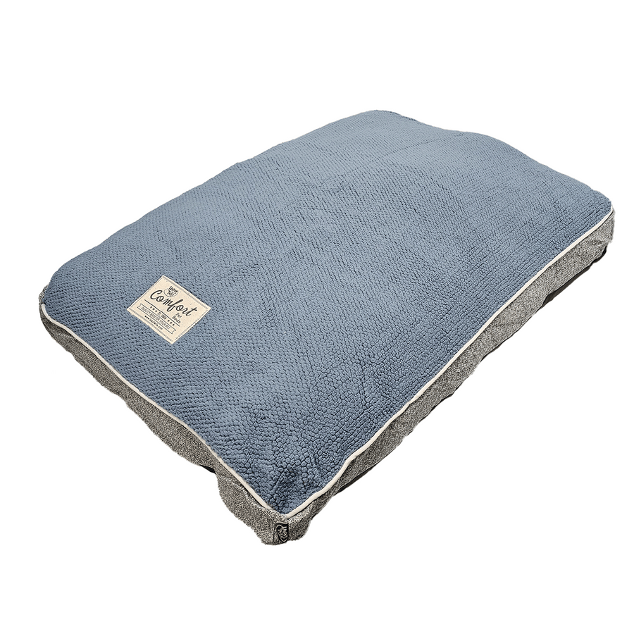 Blue colored Happy Tails Shabby Chic Dog Bed, 36" x 27"