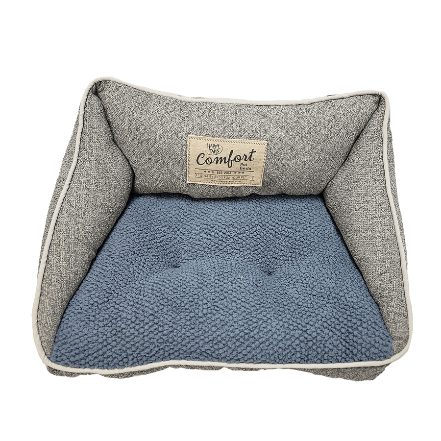 Blue colored Happy Tails Shabby Chic Mini Sofa Dog Bed, 20" x 14"