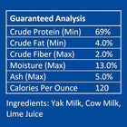 Ingredients and Analysis of Himalayan Yak Cheese Large Dog Chew