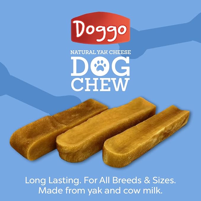 Made from Yak and Cow Milk for all breeds and sizes, long lasting Himalayan Yak Cheese Large Dog Chew