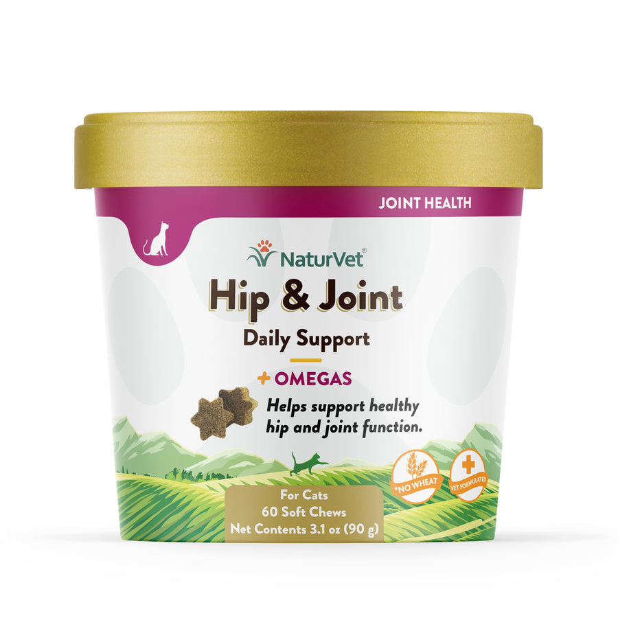 NaturVet Hip and Joint Plus Omegas 60-ct