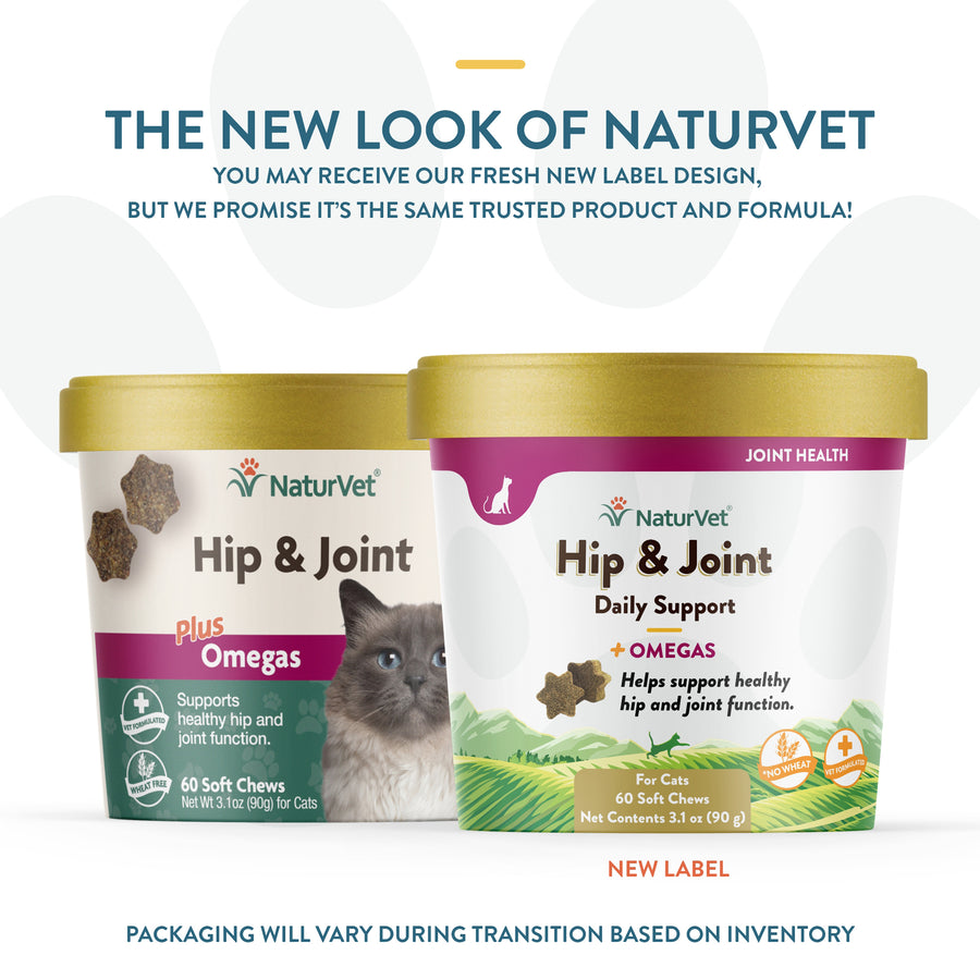 NaturVet Hip and Joint Plus Omegas 60-ct