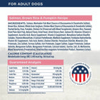 Natural Balance Health Protection Salmon, Brown Rice & Pumpkin Dry Dog Food Ingredients.