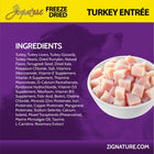 Ingredients for Zignature Freeze Dried Turkey Entree Dog Food. 