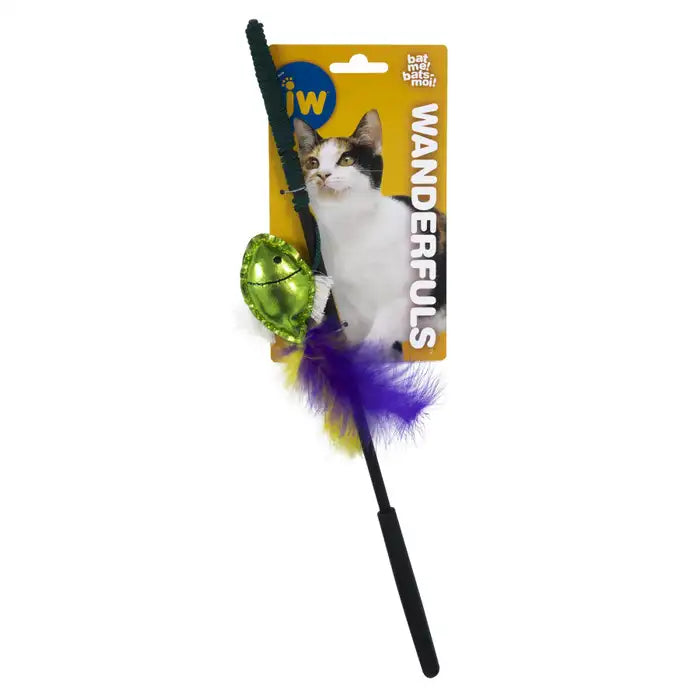 Green variant of JW Pet Wanderfuls Wand Cat Toy