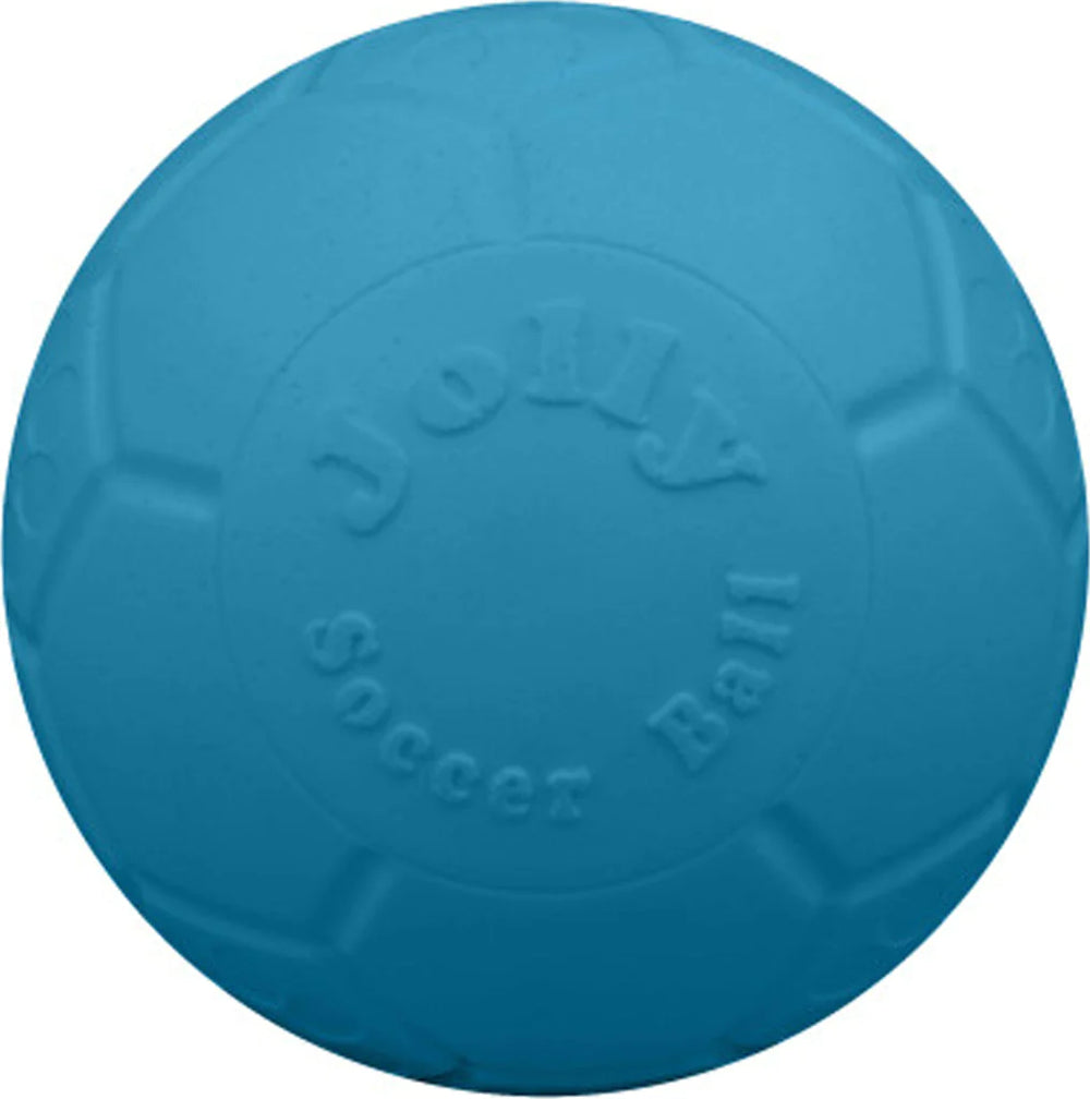 Jolly Pets Jolly Soccer Ball 6" Dog Toy Blue Close Up