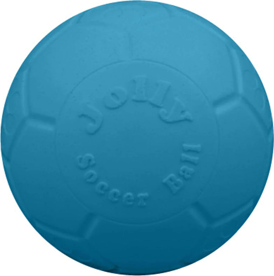 Jolly Pets Jolly Soccer Ball 6" Dog Toy Blue Close Up