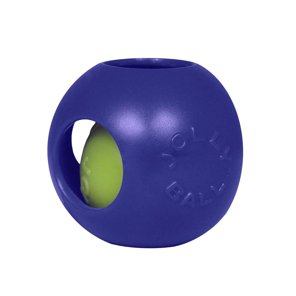 Blue colored Jolly Pets Teaser Ball Dog Toy