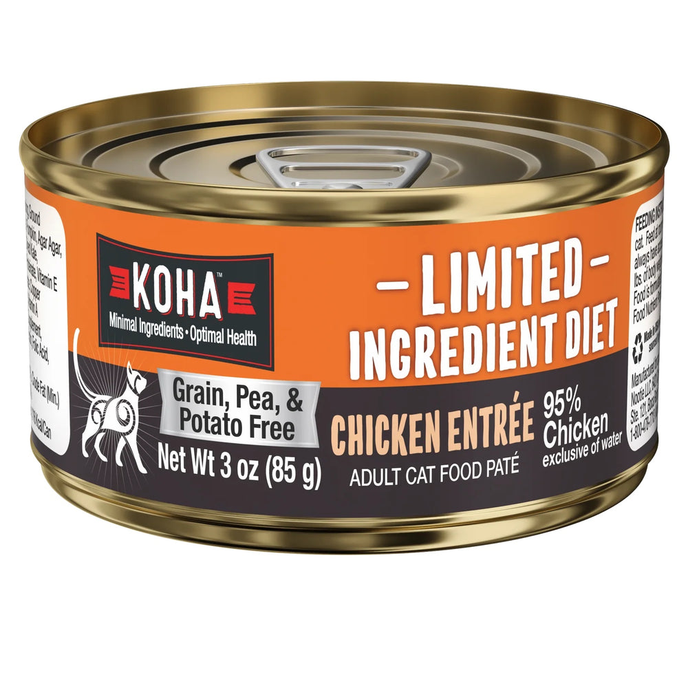 KOHA Grain & Potato Free Limited Ingredient Diet Chicken Pate Canned Cat Food front