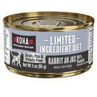 KOHA Grain & Potato Free Limited Ingredient Diet Rabbit Pate Canned Cat Food front of can.
