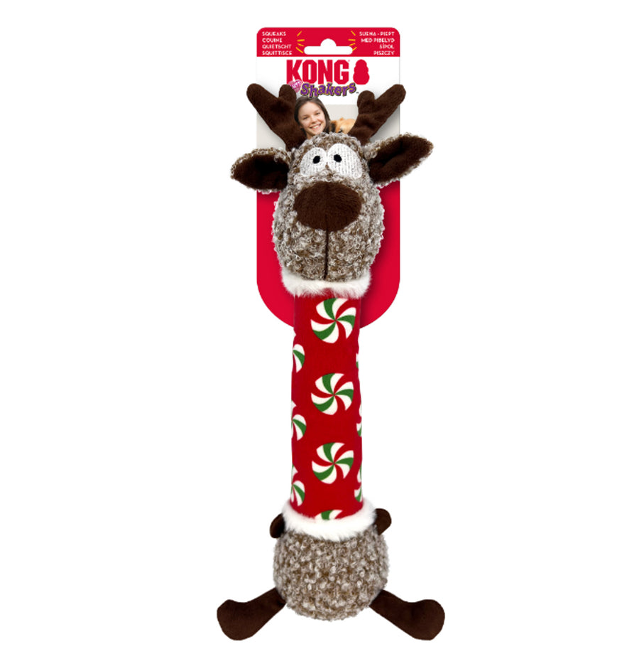 KONG Shakers Luvs Reindeer Dog Toy