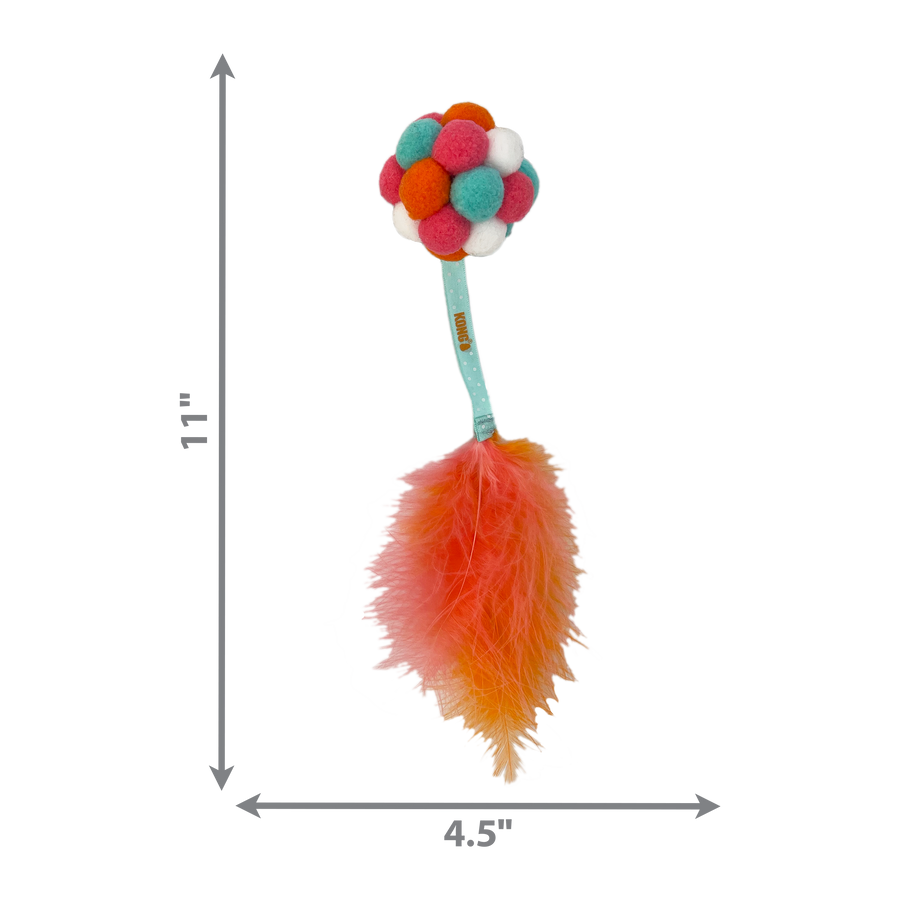 4.5 x 11 inches dimension of KONG Active Bubble Ball Cat Toy