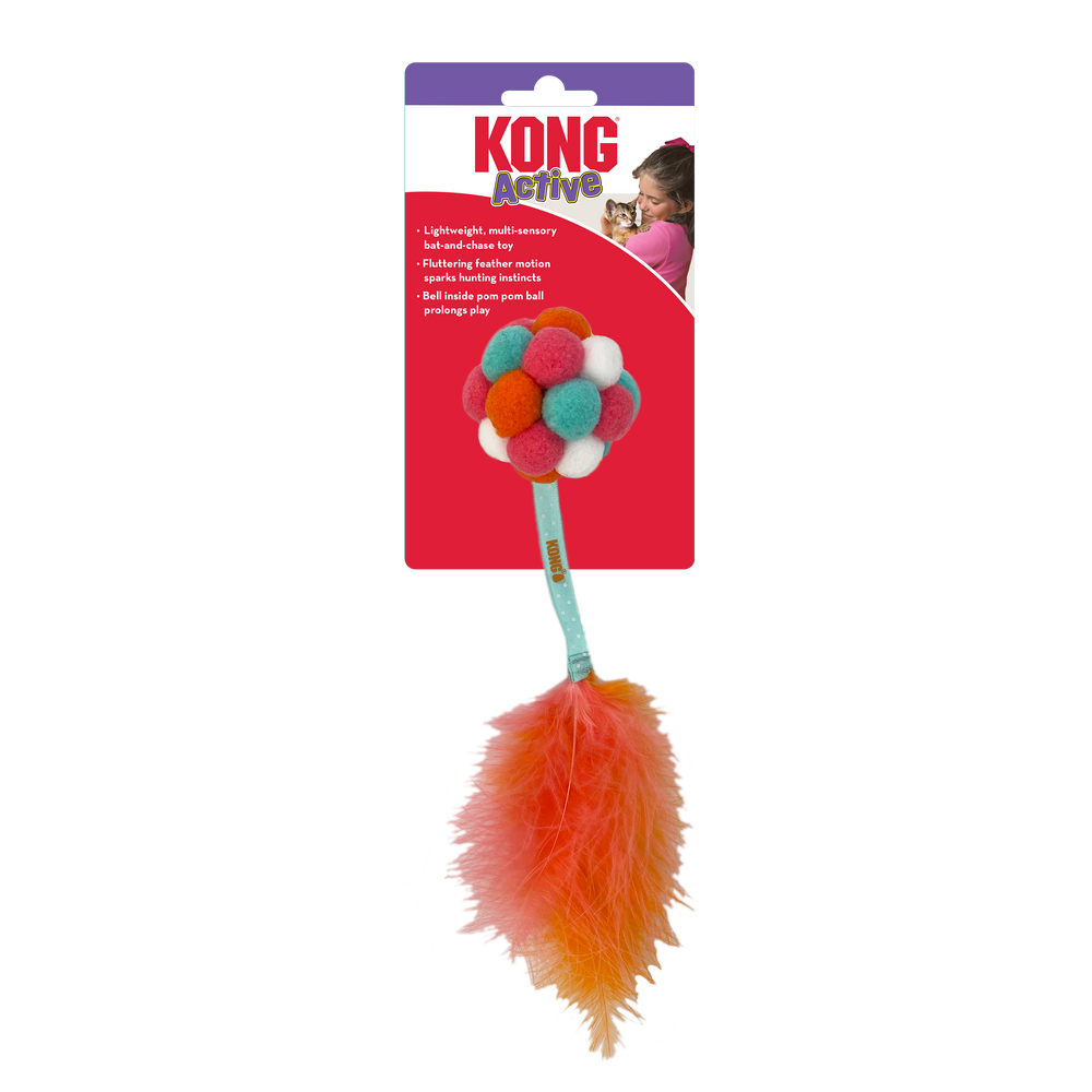 Front packaging of KONG Active Bubble Ball Cat Toy