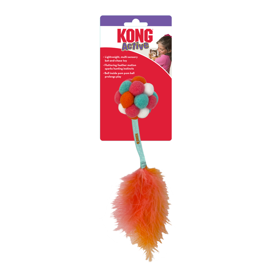 Front packaging of KONG Active Bubble Ball Cat Toy
