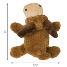 KONG Cozie Marvin the Moose plush dog toy, measuring 6 inches in height and 5.5 inches in width. The toy is brown with a beige snout, dark brown antlers, and a soft, fuzzy texture.