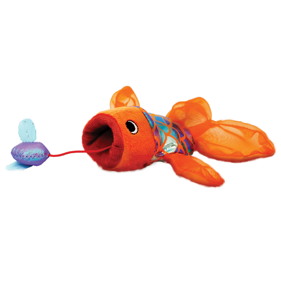Orange KONG Crackle Gulpz Cat Toy