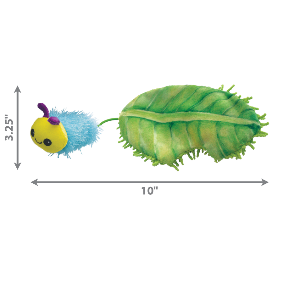 3.25 x 10 inches in size for KONG Flingeroo Caterpiller Cat Toy