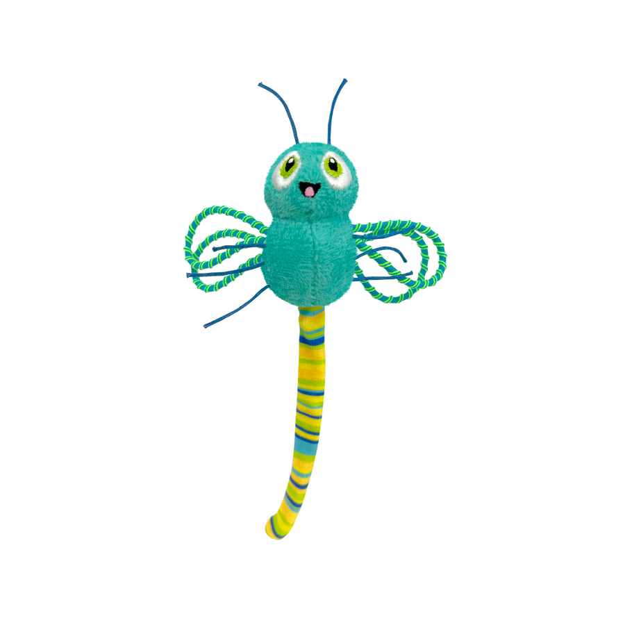 Teal KONG Flingeroo Dragonfly Cat Toy