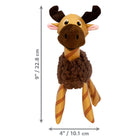 4 x 9 inches size of KONG Floofs Shakers Moose Dog Toy