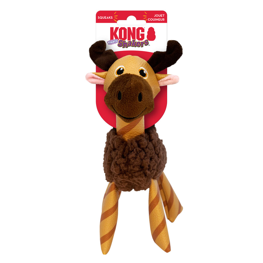 Front Packaging of KONG Floofs Shakers Moose Dog Toy